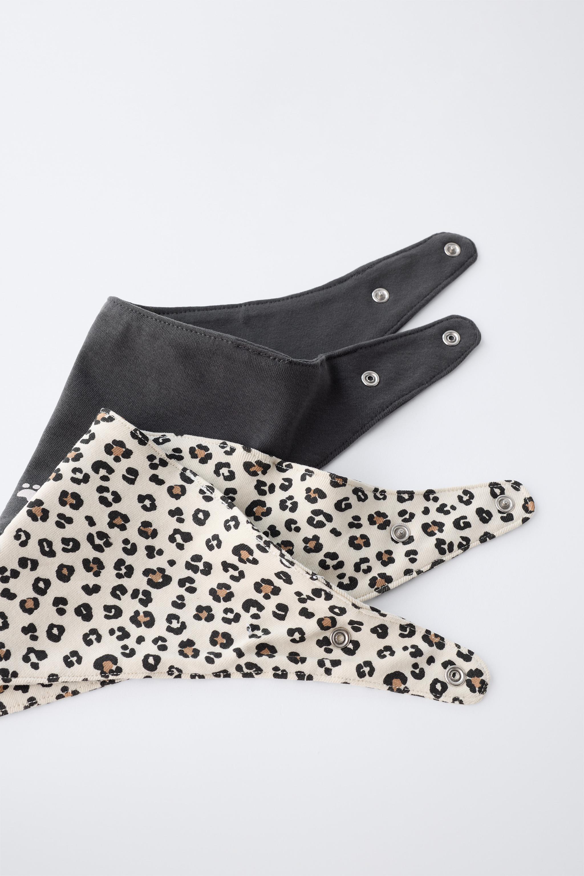 TWO-PACK OF ANIMAL PRINT BIBS